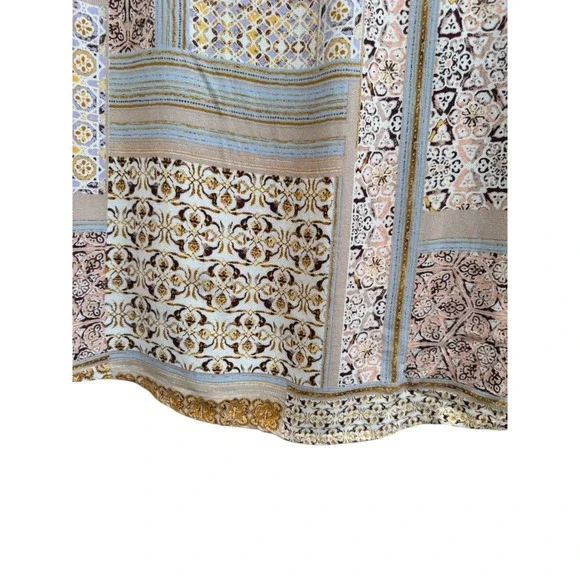 Savanna Jane Boho-Chic V Neck Embroidered T-Shirt Dress 100% Rayon Size S - Picture 15 of 16